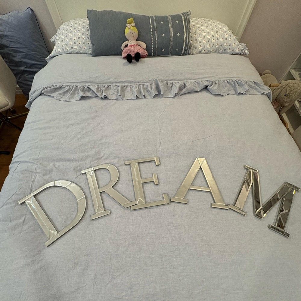 Pottery Barn Kids Metallic Silver Letter Decor